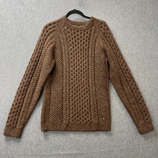 Hand knitted Aran chunky cable