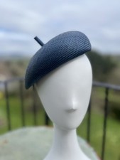 Whiteley Wedding Beret Pillbox Hat In Dark Navy For Weddings/Ascot Bnwt RRP £125