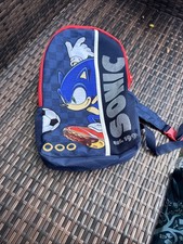 Kids Sonic The Hedgehog Sega Deluxe Backpack Rucksack School Book Lunch Bag