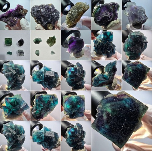 Rare phantom fluorite cube