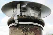 chimney cowl bird guard multi fuel  galvanized steel rain house flue roof  guard