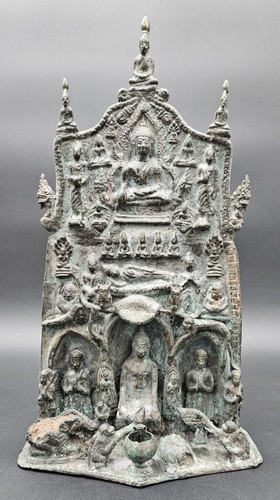 Old thai bronze buddhist altar - bronze,