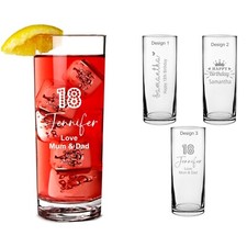 Engraved vodka highball glass