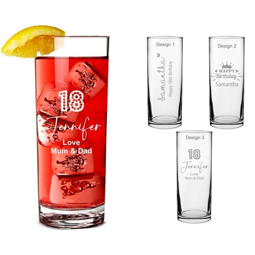 Engraved vodka highball - , glass