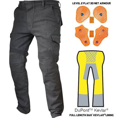 Grey reinforced stretch denim - grey,
