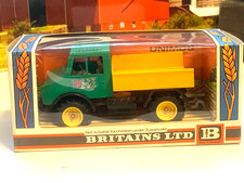 BRITAINS FARM.1:32.RARE MERCEDES UNIMOG AWD 4x4 TRACTOR.PUH.TIPPER TRUCK.LORRY.