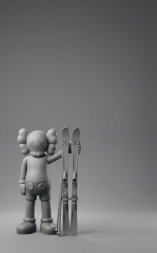 Kaws style figure - ski, buddy