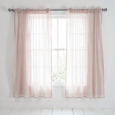 Voile Curtains Pair (2 Panels) Of Lucy Voile Net Slot Top Panels - Top Quality