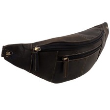 Oil Leather Waist Bum Bag by
