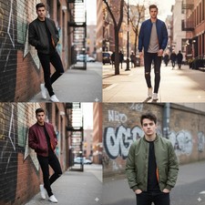 MENS BOMBER JACKET MA1 ARMY