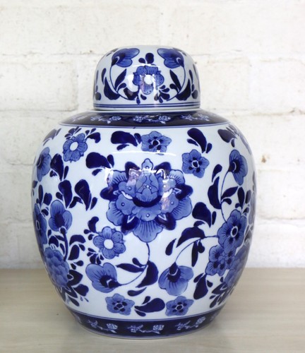 Large vintage blue white - a,