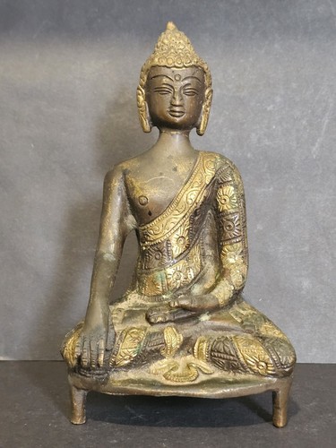 Vintage gilded bronze buddha - gilded,