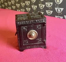 Cast Iron Money Bank. Antique 1880s. Very Rare. SECURITY SAFE. Combination Lock