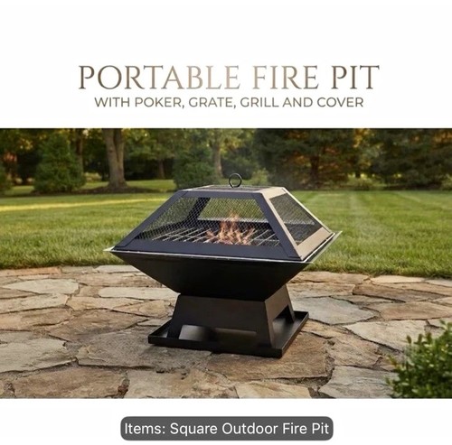 Portable square outdoor wood - outdoor,