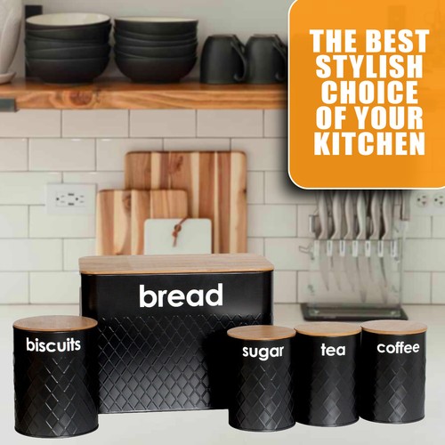 5pcs kitchen storage tins - 5pcs,