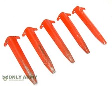 US Army Issue USMC Tent Pegs For Pup Tent Heavy Duty Peg Stakes Orange Genuine