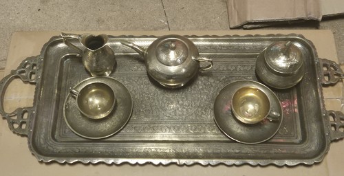 Vintage brass tea service - brass,