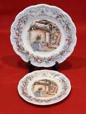 Brambly Hedge Plates By Royal Doulton - Winter 20cm & 16cm