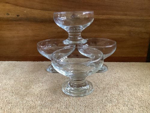 Set glass footed - glass, sundae