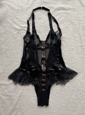 Ann Summers Exuberant Crotchless Teddy bodysuit in black Small UK 8-10 RRP £36