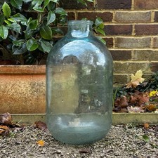 Vintage Glass Bottle Demijohn Carboy Green/blue Glass
