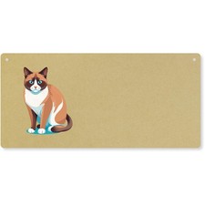 'Snowshoe Cat' Large Wooden