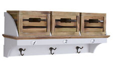 Coat Rack Wall Shelf Shabby Chic Towel Holder Wall Cabinet Kitchen Cabinet Wood