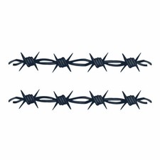 Set of 2 Barbed wire Temporary Tattoo Waterproof Lasts 1 week arm band body art