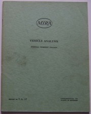 Pontiac Tempest 1961 MIRA Confidential Test Report No. VA.17