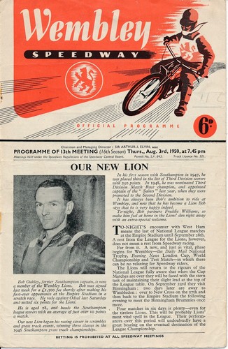 Speedway programme wembley v - programme,