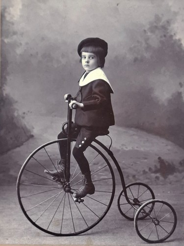 Antique bicycle photo - bicycle, kid