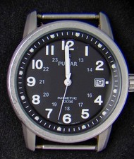 Pulsar (YT57-X022) Military Black Dial Men's Kinetic Watch -- Spares/Repairs