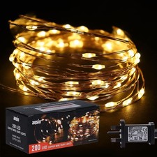 ANSIO 200 LED Micro Copper Wire Warm white Lights - USED