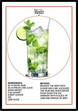 MOJITO COCKTAIL Print Poster