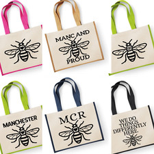 Manchester Bee Bag Large Jute