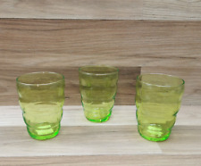 3 x  IKEA Skoja 4” Beehive Bubble Retro Tapered Lime Green Tumbler