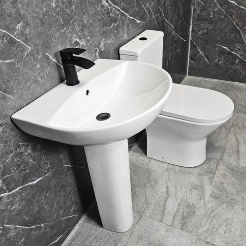 Bathroom suite black hinges - black,