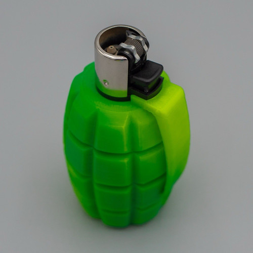 Printed grenade lighter case - case,