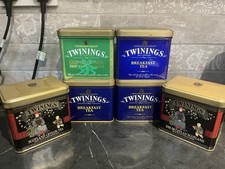 6 Vintage Twinings Tea Tins