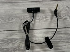 Sony ECM-LV1 Stereo Lavalier Microphone Black Tested & Working 