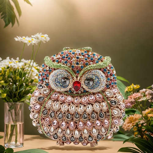 Handmade cute owl - , crystal