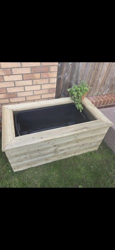 Large timber pond garden - large,
