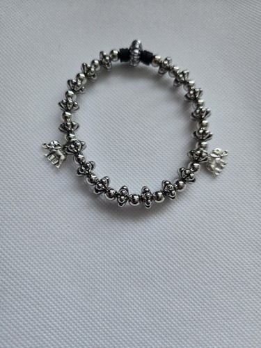 Beaded bracelet with elephants - bracelet,