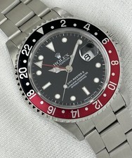 Rolex GMT Master II Coke Red Black Bezel Gents Watch Auto Steel 40mm 1991 16710