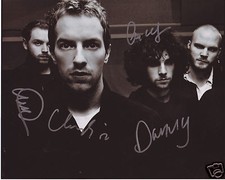 COLDPLAY AUTOGRAPH SIGNED PP PHOTO POSTER