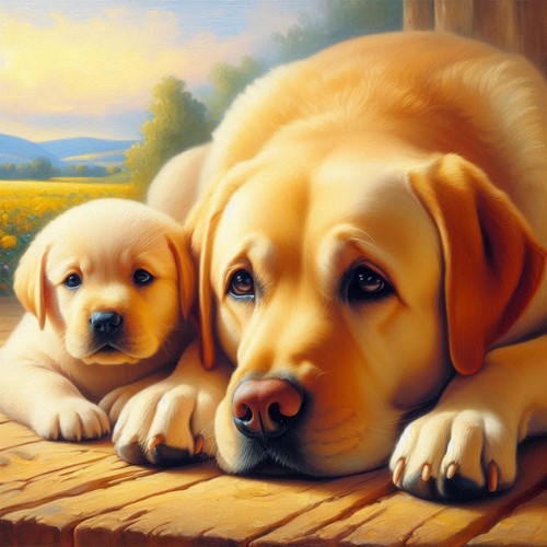 Golden labrador cross - golden,