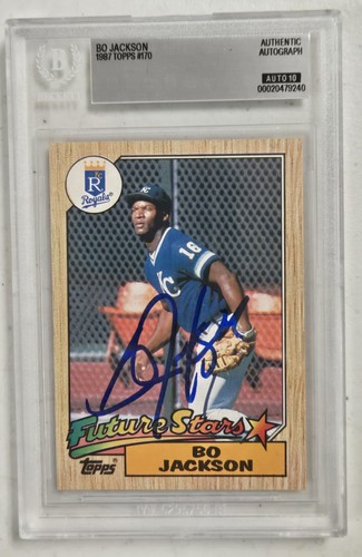 Jackson signed 1987 topps - signed,