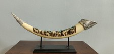 Lucky Elephant Tusk Sculpture - Faux Elephant Tusk