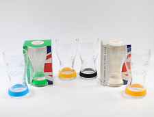 6x Coca Cola Glasses McDonalds London 2012 Olympic Games Green Blue Black Yellow
