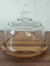 Rare 50s 60s Vintage Cheese Dish Dome- Original Cambridge Ware /French Glass VGC